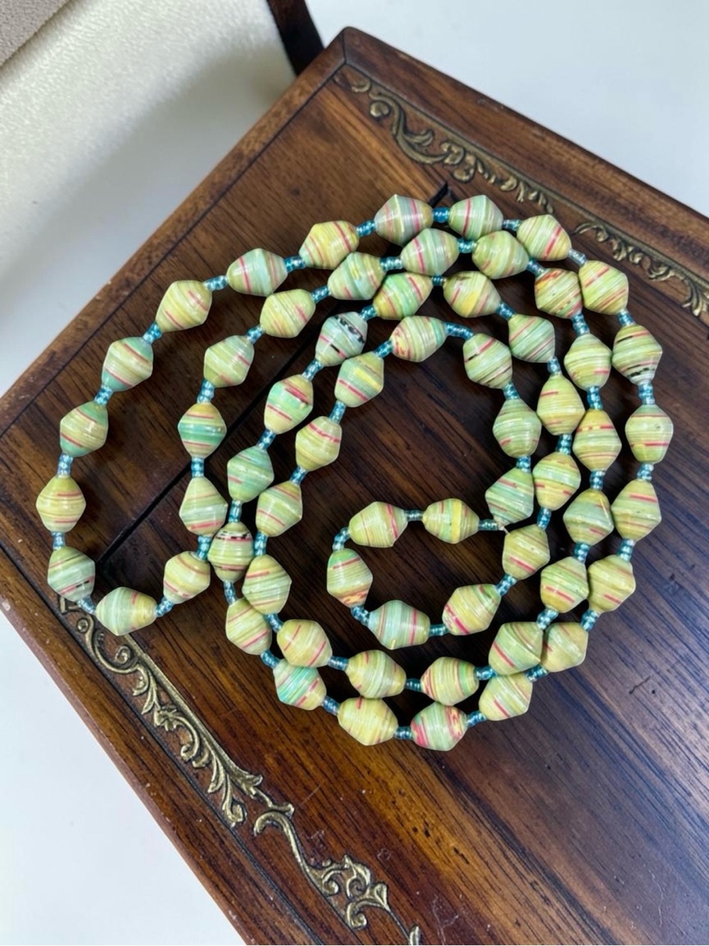 Handmade Paper Bead Necklace